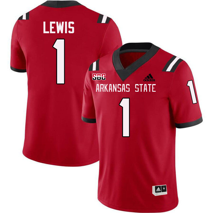 Tyrell Lewis Arkansas State Jersey,Arkansas State Red Wolves Football Uniforms,Jersey-Red